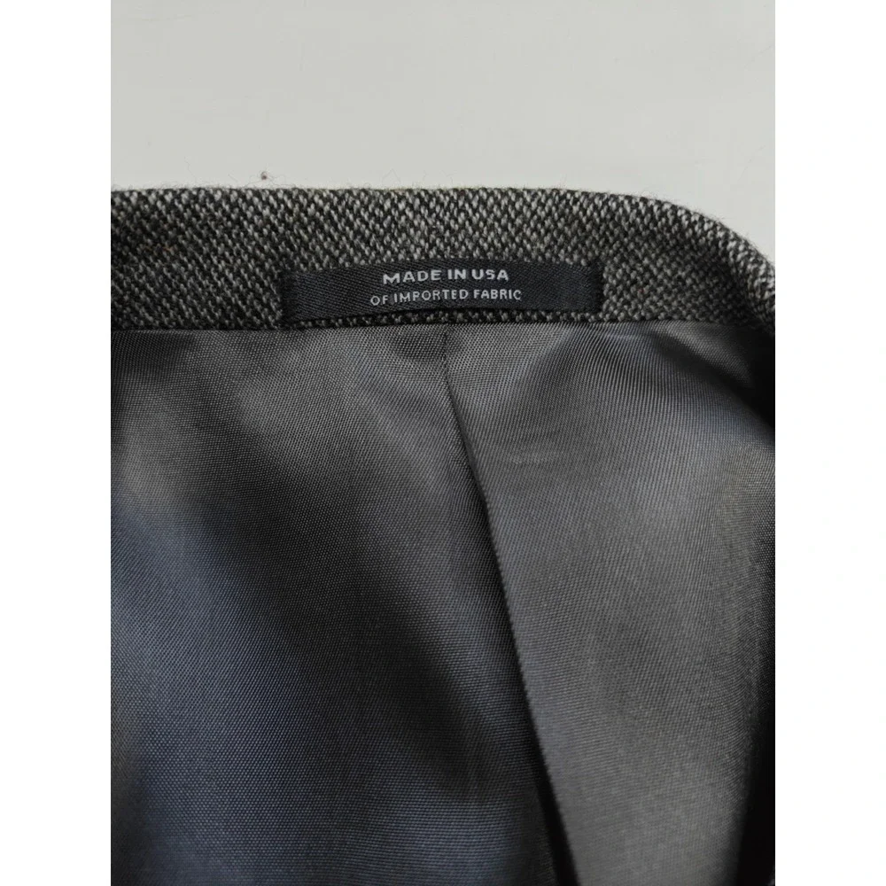 Austin Reed Mens Wool Sports Coat 44R Gray Made in USA 2 Button Blazer